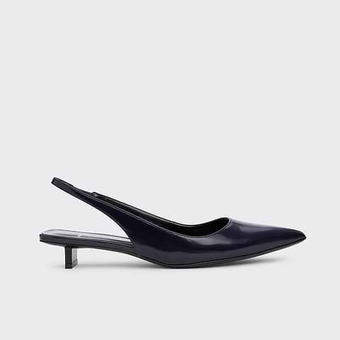 Pierre Hardy ESCARPIN SLINGBACK STELLA, cuir d'agneau verni bleu marine