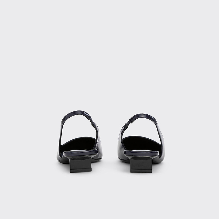 Pierre Hardy ESCARPIN SLINGBACK STELLA, cuir d'agneau verni bleu marine, vue 6