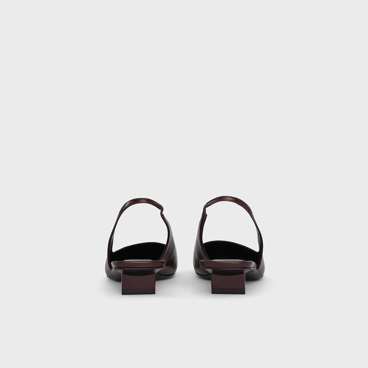 Pierre Hardy ESCARPIN SLINGBACK STELLA, cuir de veau craquelé bordeaux, vue 5
