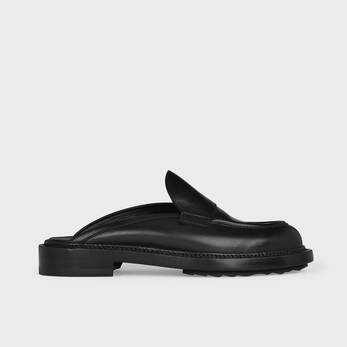 Pierre Hardy MULE JOHN, cuir de veau noir