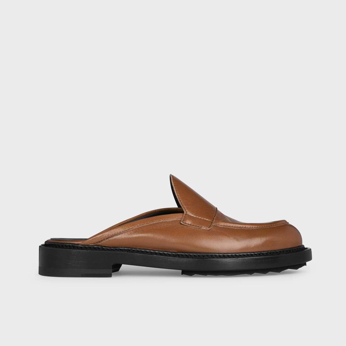 Pierre Hardy MULE JOHN, cuir de chèvre cognac