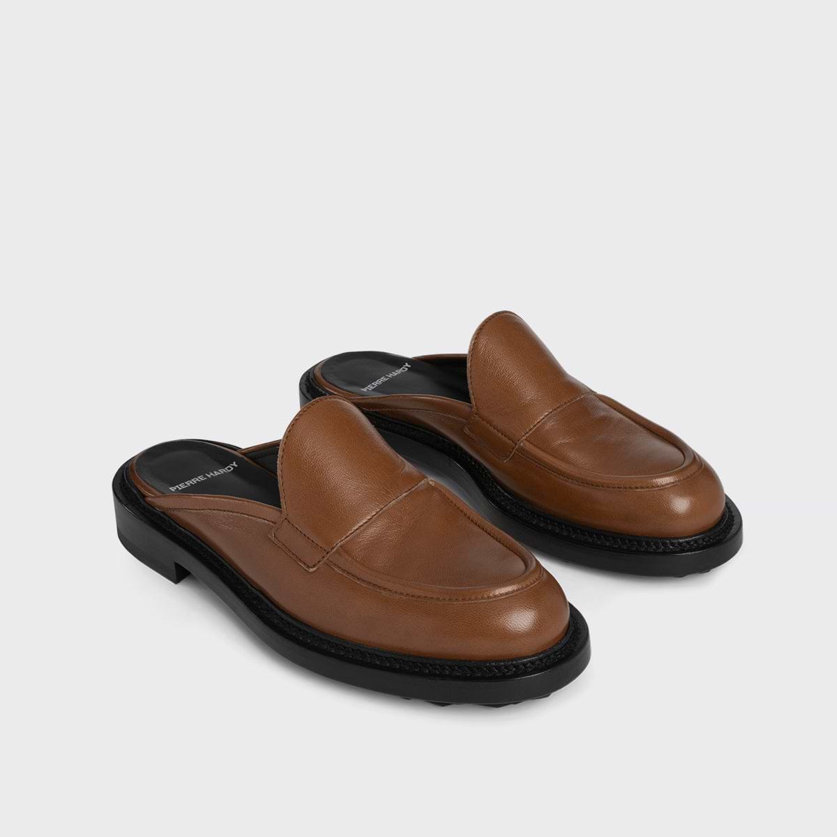 Pierre Hardy MULE JOHN, cuir de chèvre cognac, vue 5