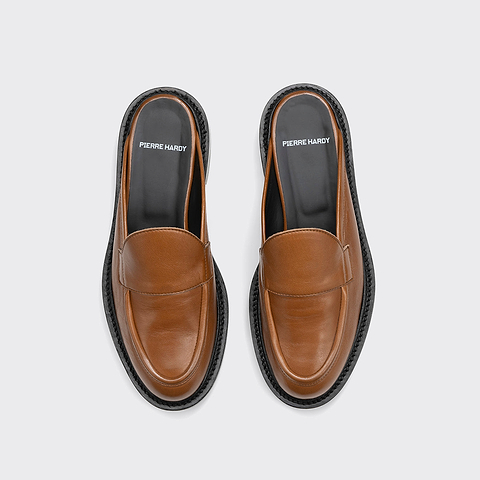 Pierre Hardy MULE JOHN, cuir de chèvre cognac, vue 2