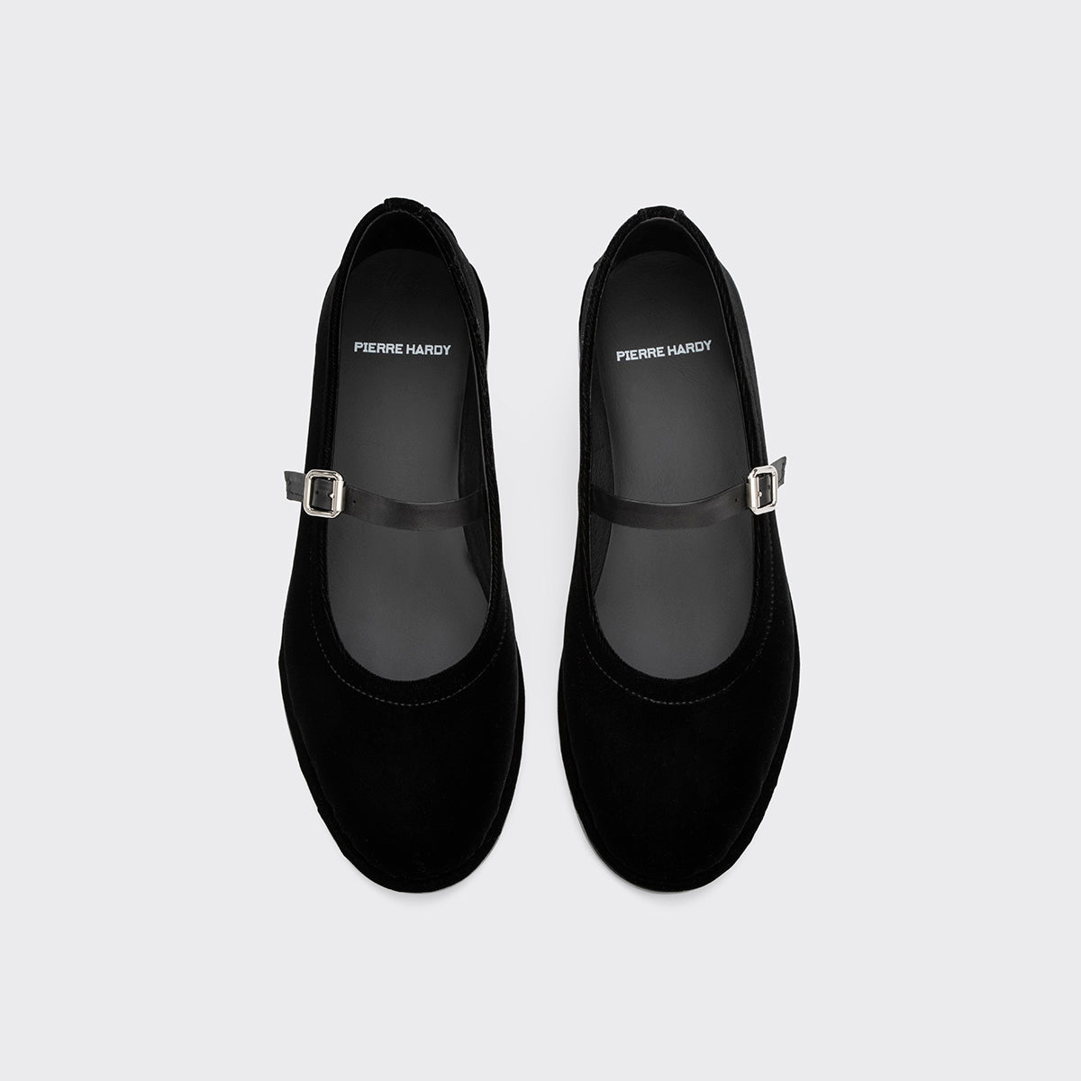Pierre Hardy BALLERINE TRISH, cuir d'agneau et velours noir, vue 3