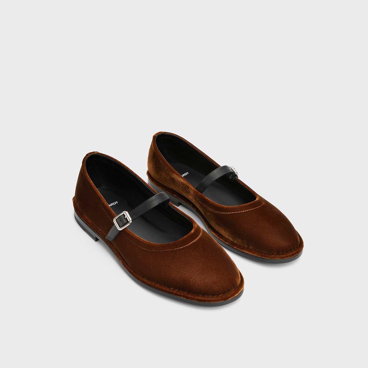 Pierre Hardy BALLERINE TRISH, cuir d'agneau noir et velours camel, vue 4