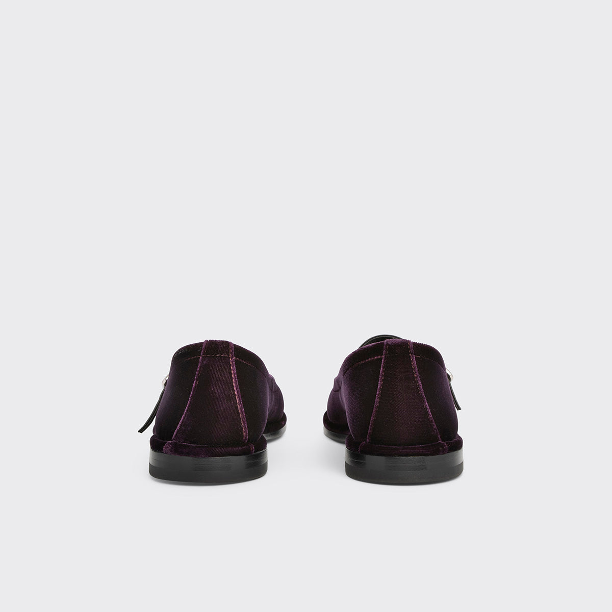 Pierre Hardy BALLERINE TRISH, cuir d'agneau noir et velours prune, vue 7