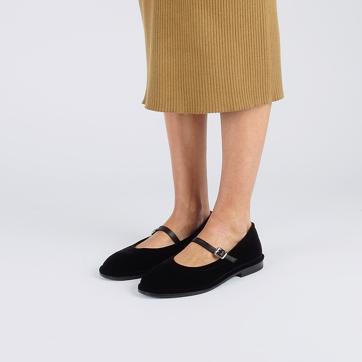 Pierre Hardy BALLERINE TRISH, cuir d'agneau et velours noir, vue 5