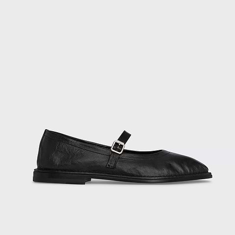 Pierre Hardy BALLERINE TRISH, cuir de kangourou noir