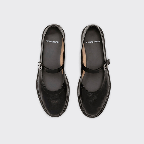 Pierre Hardy BALLERINE TRISH, cuir de kangourou noir, vue 2