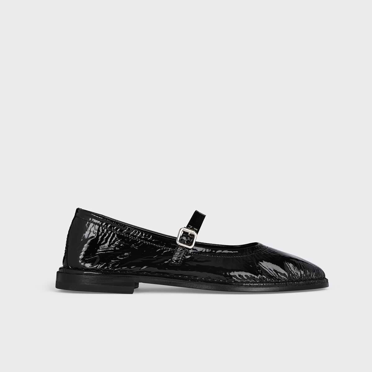Pierre Hardy BALLERINE TRISH, cuir de chèvre verni noir
