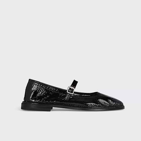 Pierre Hardy BALLERINE TRISH, cuir de chèvre verni noir