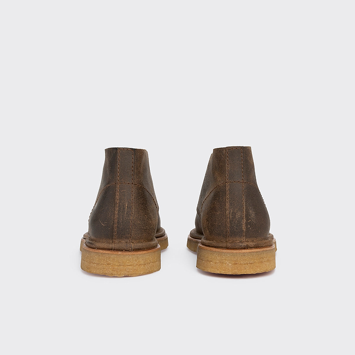 Pierre Hardy DESERT BOOTS ANTOINE, cuir de veau brut huilé tabac brun, vue 7