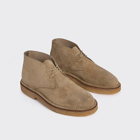 Pierre Hardy DESERT BOOTS ANTOINE, cuir de veau velours sable, vue 2