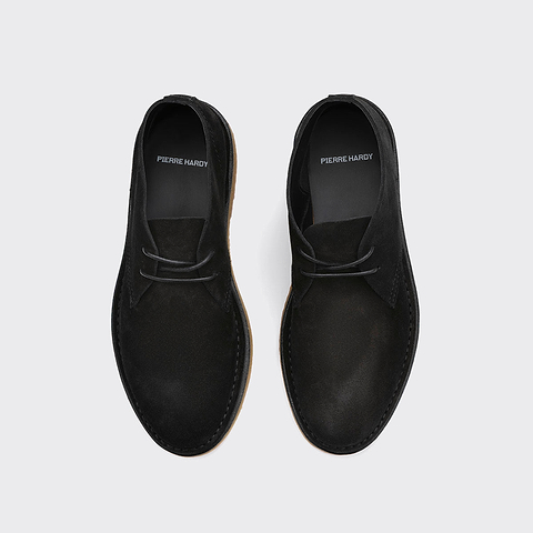 Pierre Hardy DESERT BOOTS ANTOINE, cuir de veau velours noir, vue 2