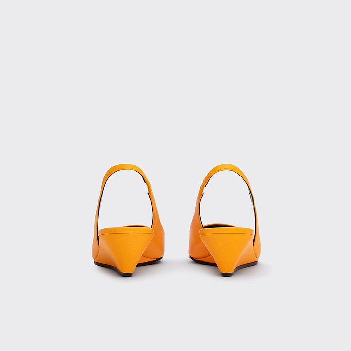 Pierre Hardy ESCARPIN SLINGBACK AMBER, cuir de chevreau mandarine, vue 7