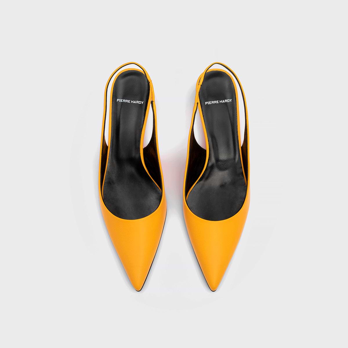 Pierre Hardy ESCARPIN SLINGBACK AMBER, cuir de chevreau mandarine, vue 3