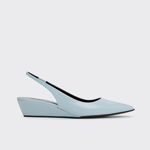 Pierre Hardy ESCARPIN SLINGBACK AMBER, cuir d'agneau bleu ciel