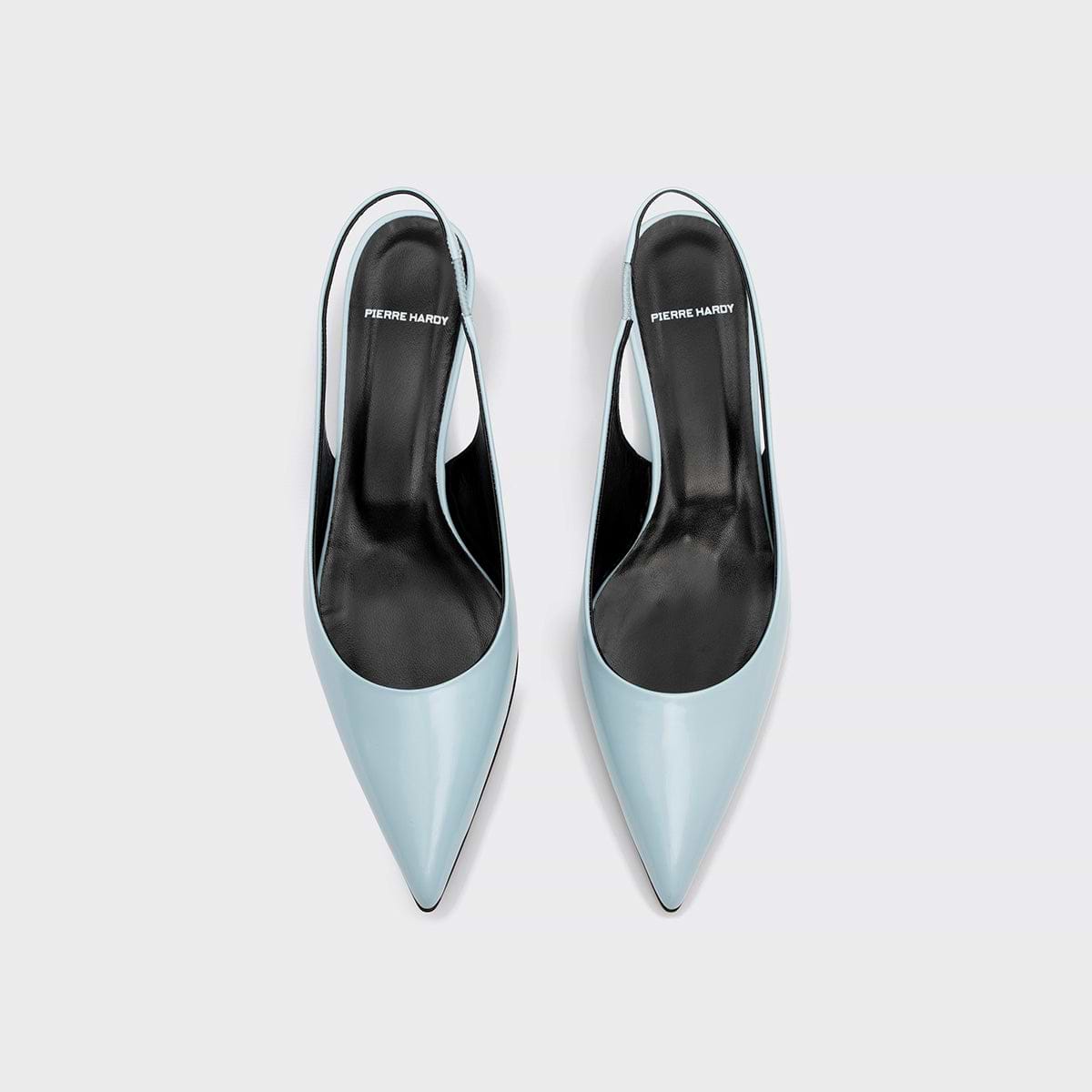 Pierre Hardy ESCARPIN SLINGBACK AMBER, cuir d'agneau bleu ciel, vue 3