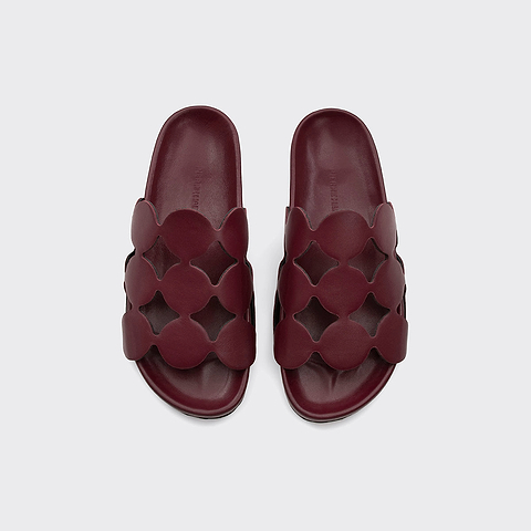Pierre Hardy BEACH BULLES, cuir de veau bordeaux, vue 2