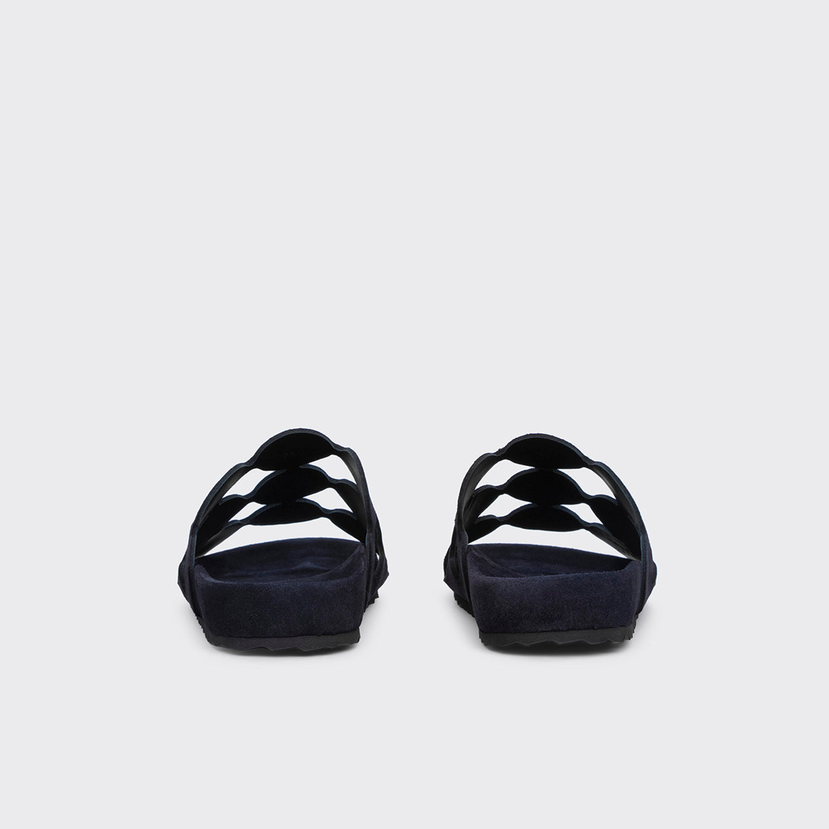 Pierre Hardy BEACH BULLES, cuir de veau velours bleu marine, vue 5