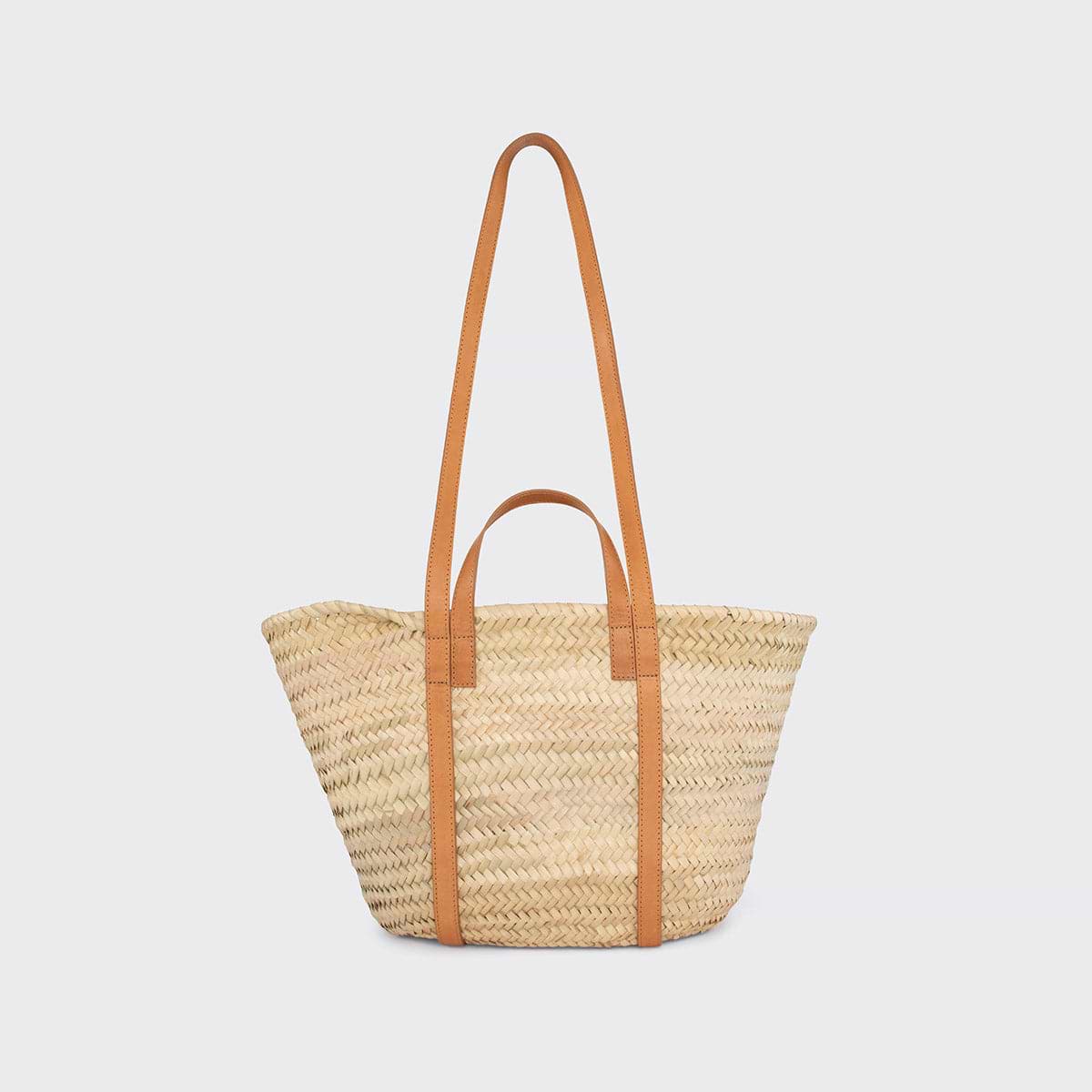 Pierre Hardy PANIER ALPHA, raffia naturel, toile enduite cube perspective noir et cuir de veau naturel, vue 7