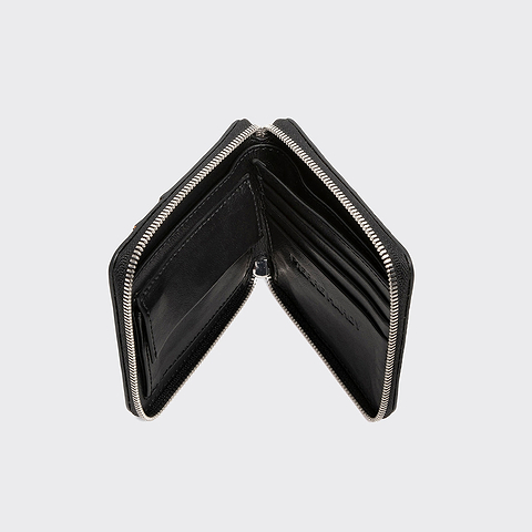 Pierre Hardy PORTEFEUILLE HONORÉ, toile enduite cube perspective noir et cuir de veau noir, vue 2