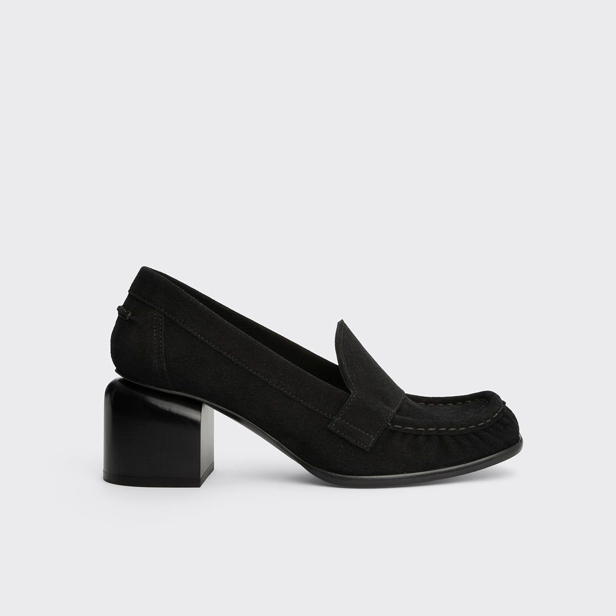 Pierre Hardy MOCASSIN À TALON ROMY, cuir de veau velours noir
