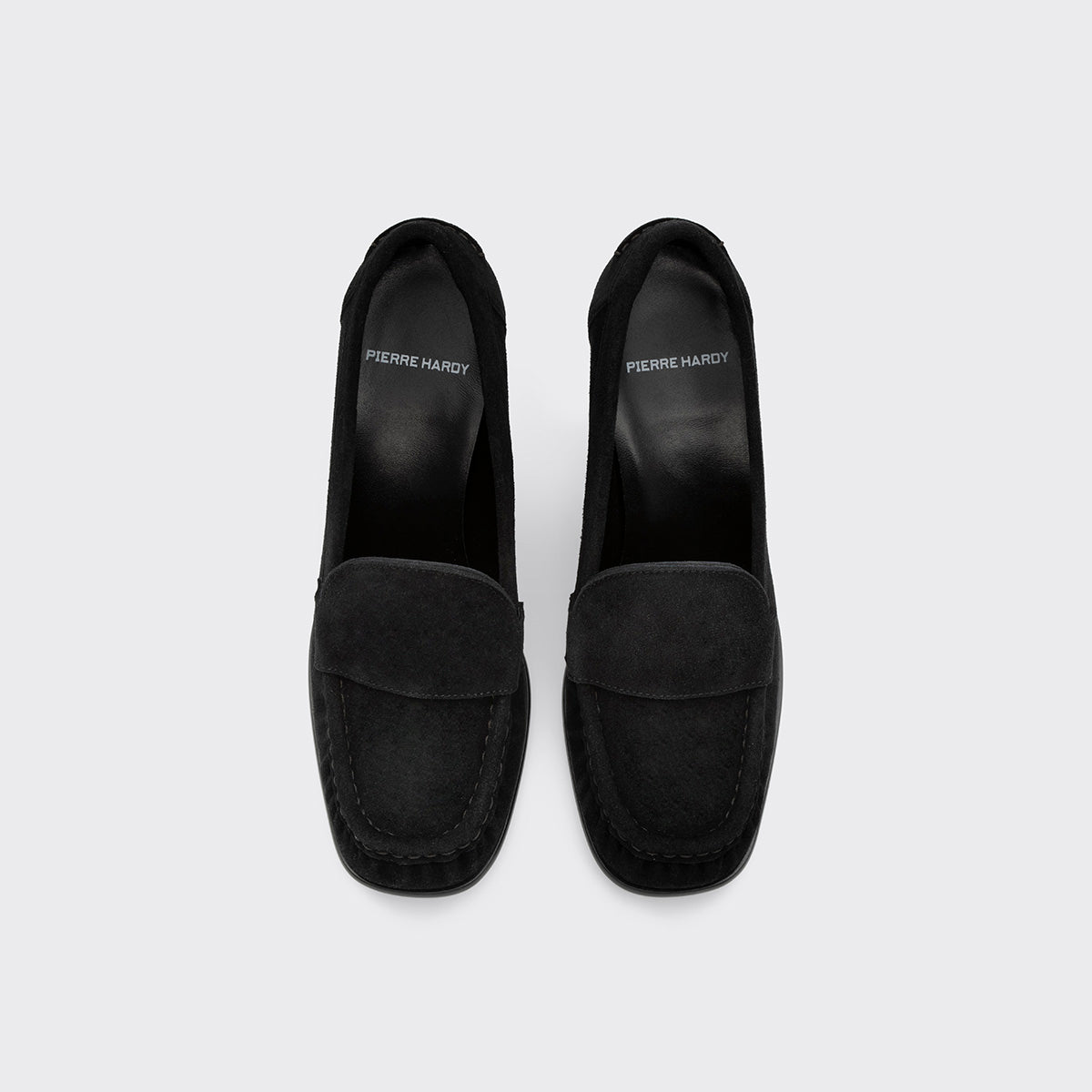 Pierre Hardy MOCASSIN À TALON ROMY, cuir de veau velours noir, vue 2