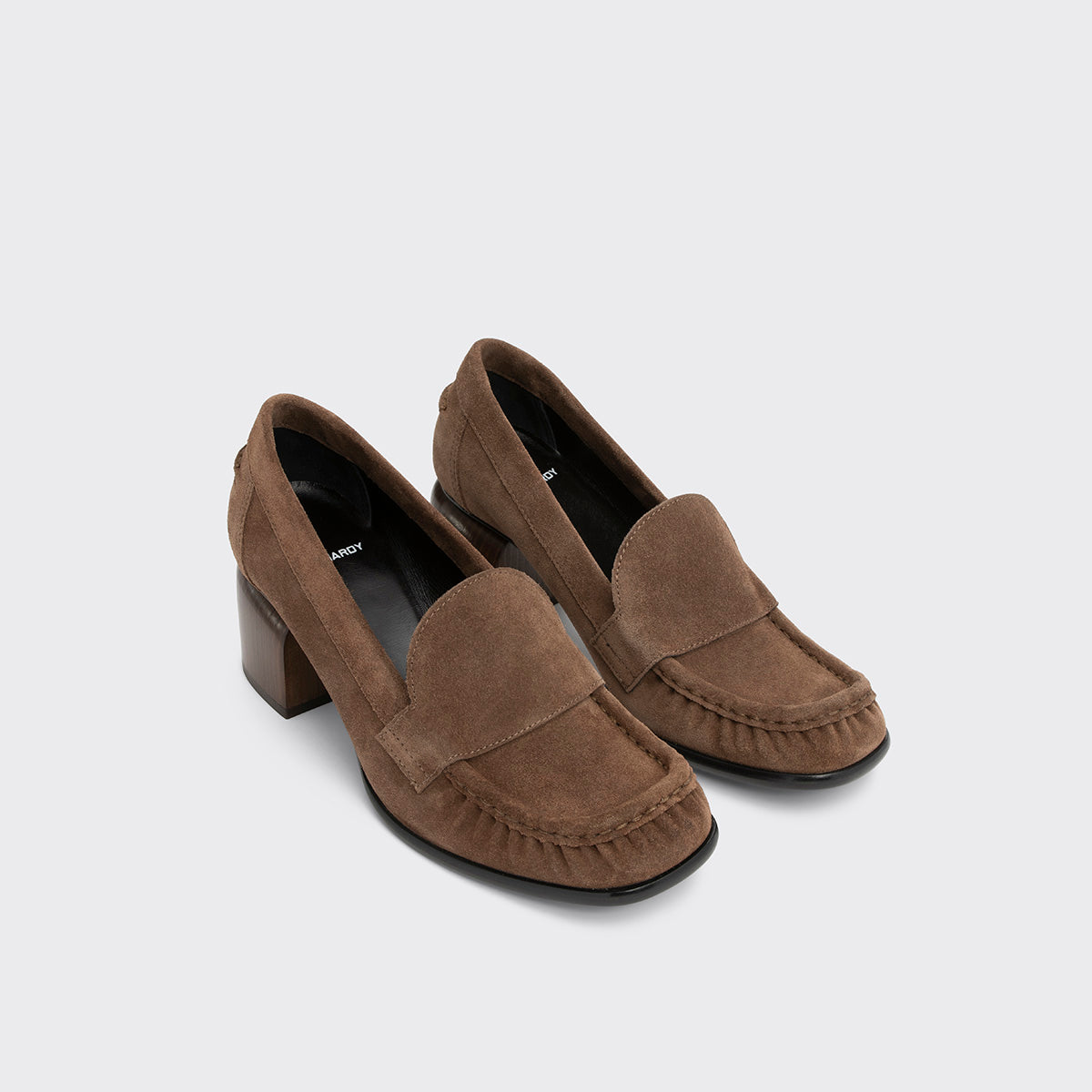 Pierre Hardy MOCASSIN À TALON ROMY, cuir de veau velours marron clair, vue 5
