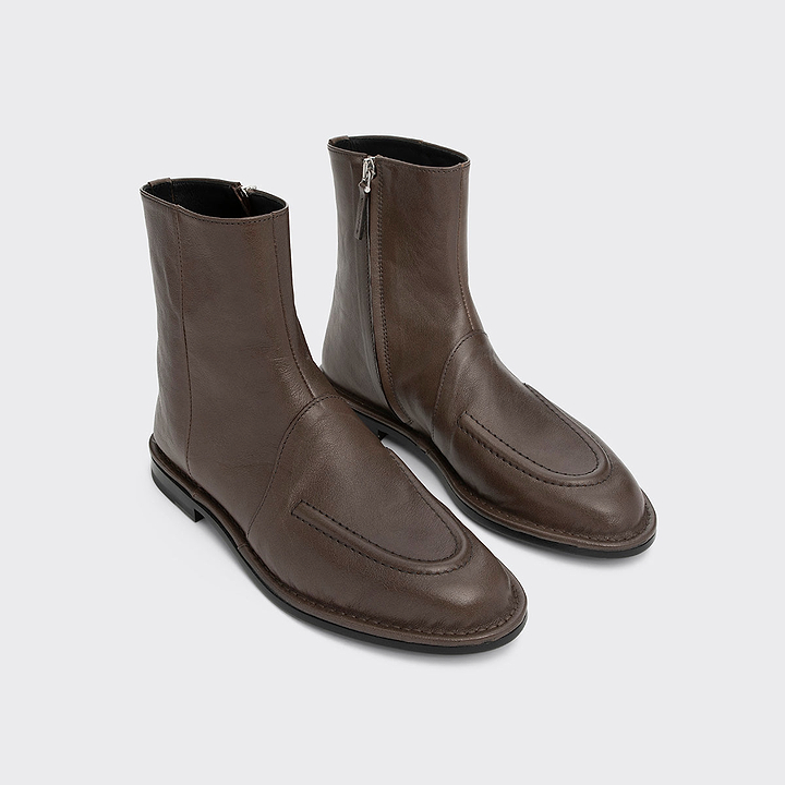 Pierre Hardy NOTO BOOTS, coffee kangaroo leather, vue 3