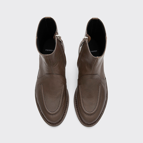 Pierre Hardy NOTO BOOTS, coffee kangaroo leather, vue 2