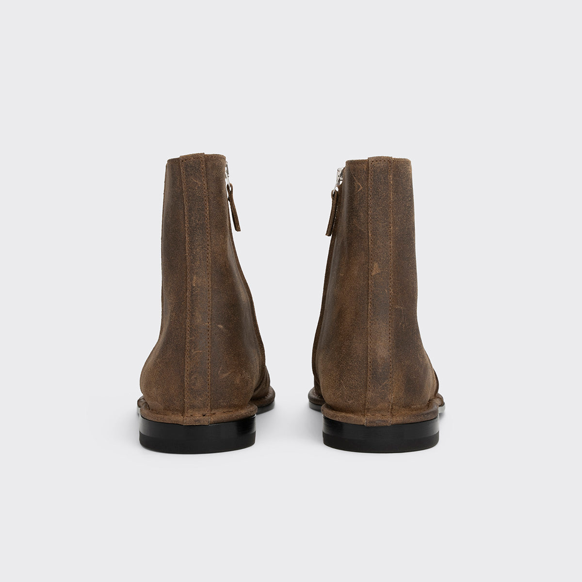 Pierre Hardy BOTTINES NOTO, cuir de veau brut huilé tabac brun, vue 7