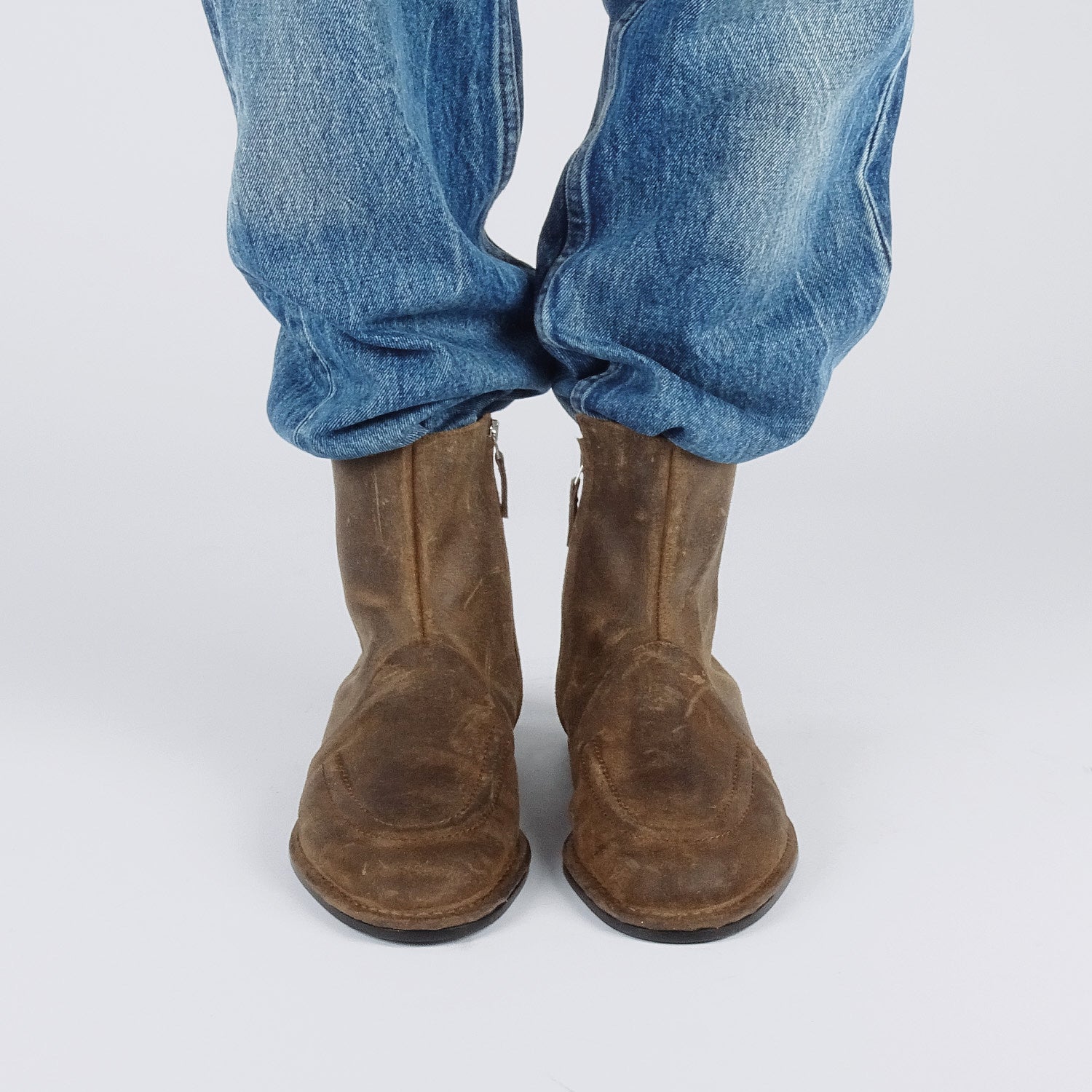 Pierre Hardy BOTTINES NOTO, cuir de veau brut huilé tabac brun, vue 3