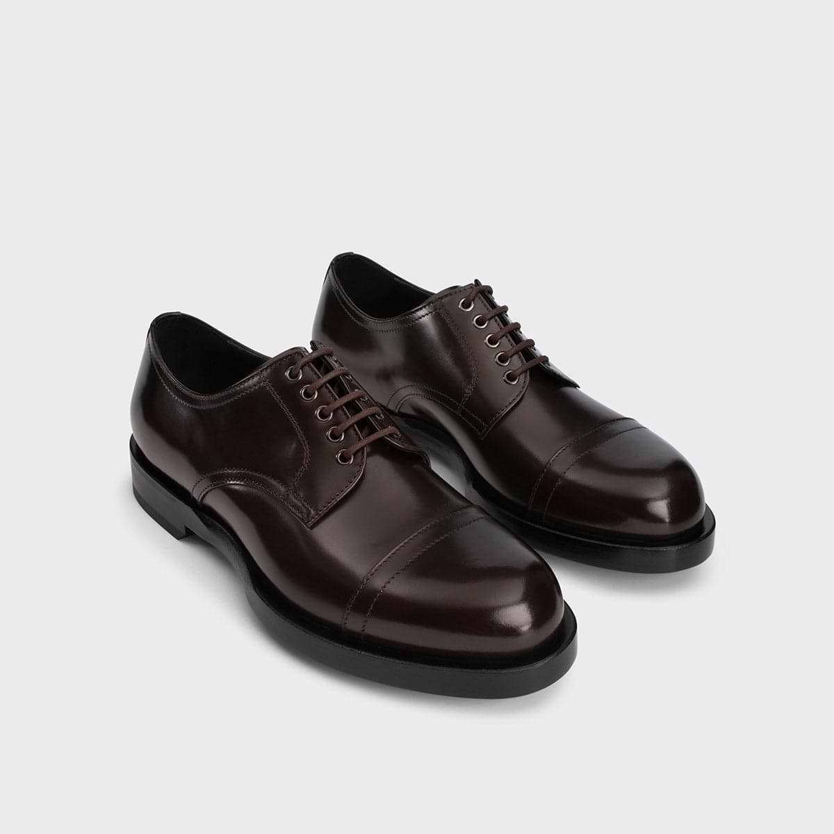 Pierre Hardy DERBY RALPH, cuir de veau verni marron, vue 4