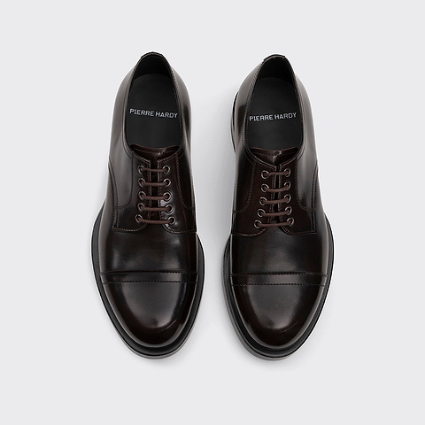 Pierre Hardy DERBY RALPH, cuir de veau verni marron, vue 2