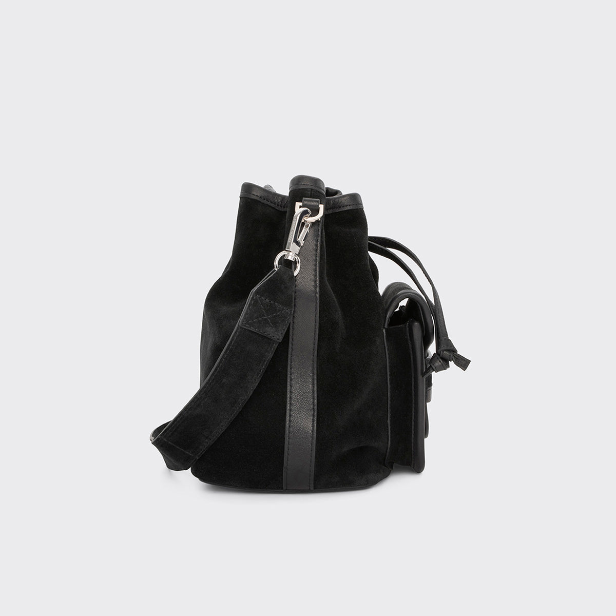 Pierre Hardy SAC SCEAU ALPHA DAY MAXI, veau velours noir et cuir de veau noir, vue 3
