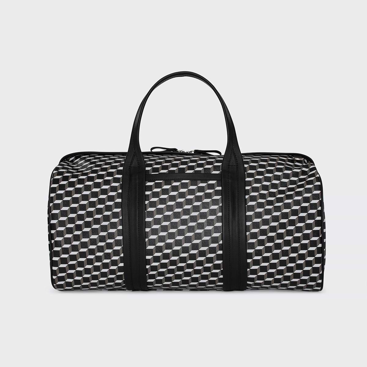 Pierre Hardy SAC WEEK-END CAB, toile enduite cube perspective et cuir de veau, vue 5