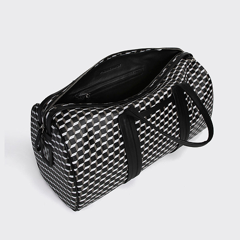 Pierre Hardy SAC WEEK-END CAB, toile enduite cube perspective et cuir de veau, vue 2