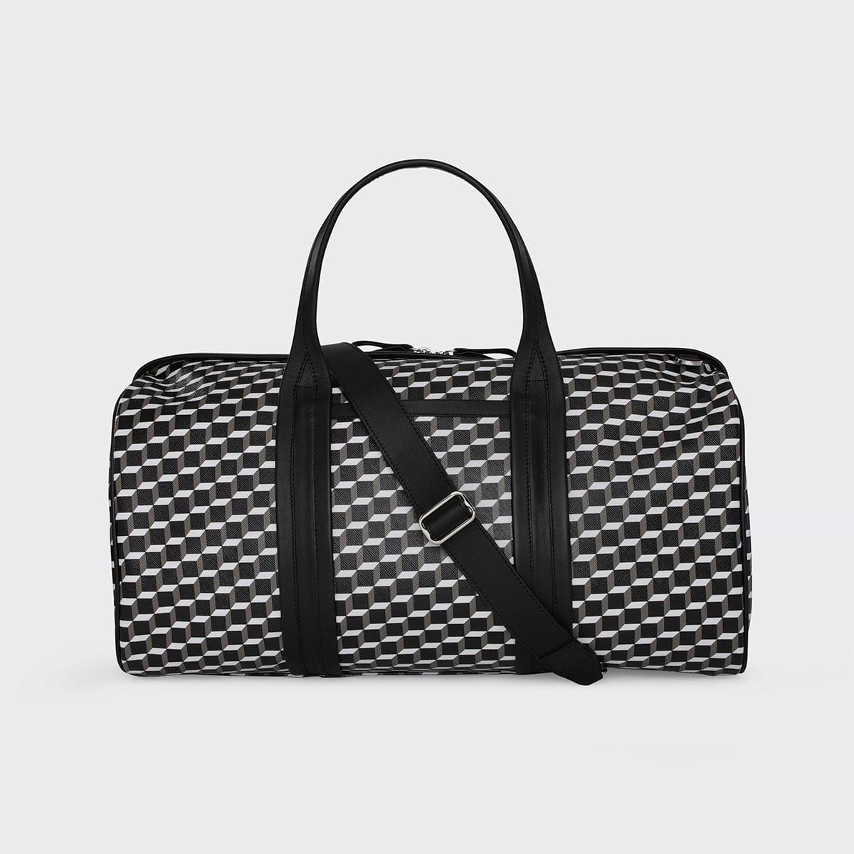 Pierre Hardy SAC WEEK-END CAB, toile enduite cube perspective et cuir de veau, vue 8