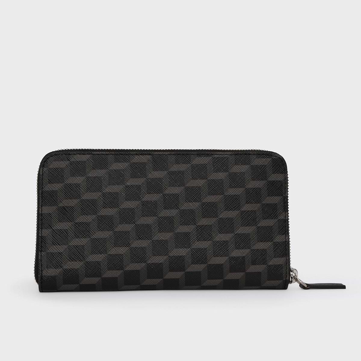 Pierre Hardy MAXI PORTEFEUILLE AOYAMA, toile enduite cube, cuir de veau noir, vue 4