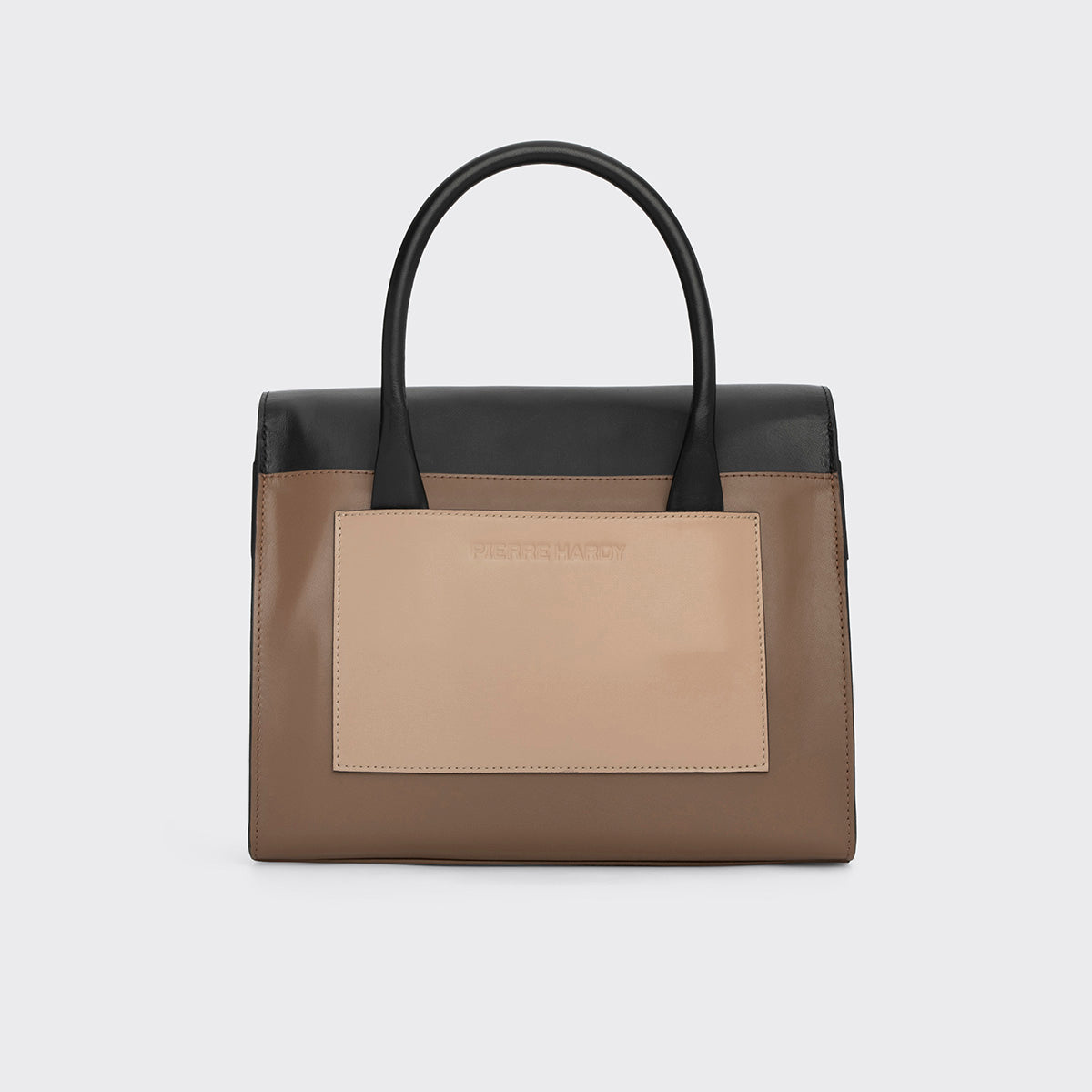 Pierre Hardy CABAS 217, cuir de veau camel, noir et taupe, vue 5