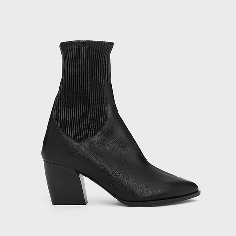 Pierre Hardy BOTTINES RODEO, cuir de chèvre grainé noir
