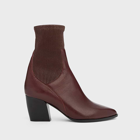 Pierre Hardy BOTTINES RODEO, cuir de chevreau bordeaux