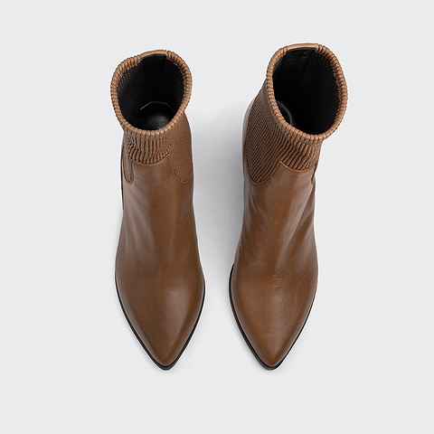 Pierre Hardy BOTTINES RODEO, cuir d'agneau camel, vue 2