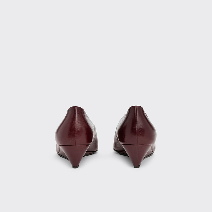 Pierre Hardy AMBER PUMP, burgundy crinkled calfskin, vue 4
