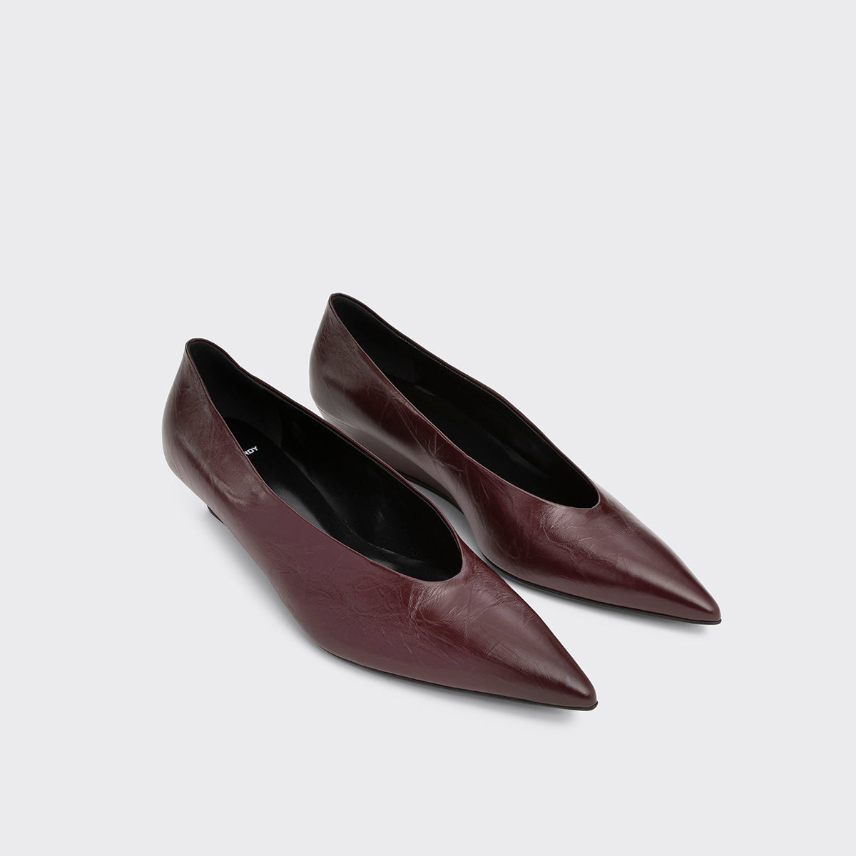 Pierre Hardy AMBER PUMP, burgundy crinkled calfskin, vue 3