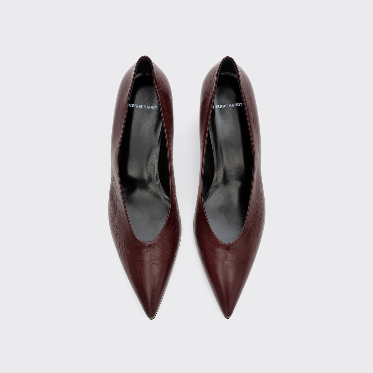 Pierre Hardy AMBER PUMP, burgundy crinkled calfskin, vue 2