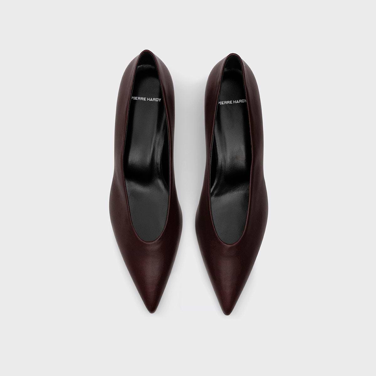 Pierre Hardy ESCARPIN AMBER, cuir d'agneau bordeaux, vue 3