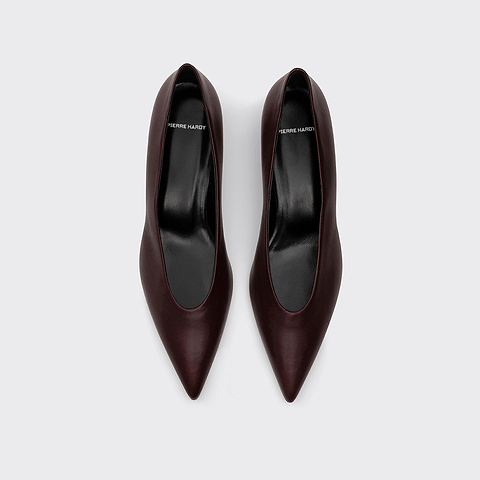 Pierre Hardy ESCARPIN AMBER, cuir d'agneau bordeaux, vue 2