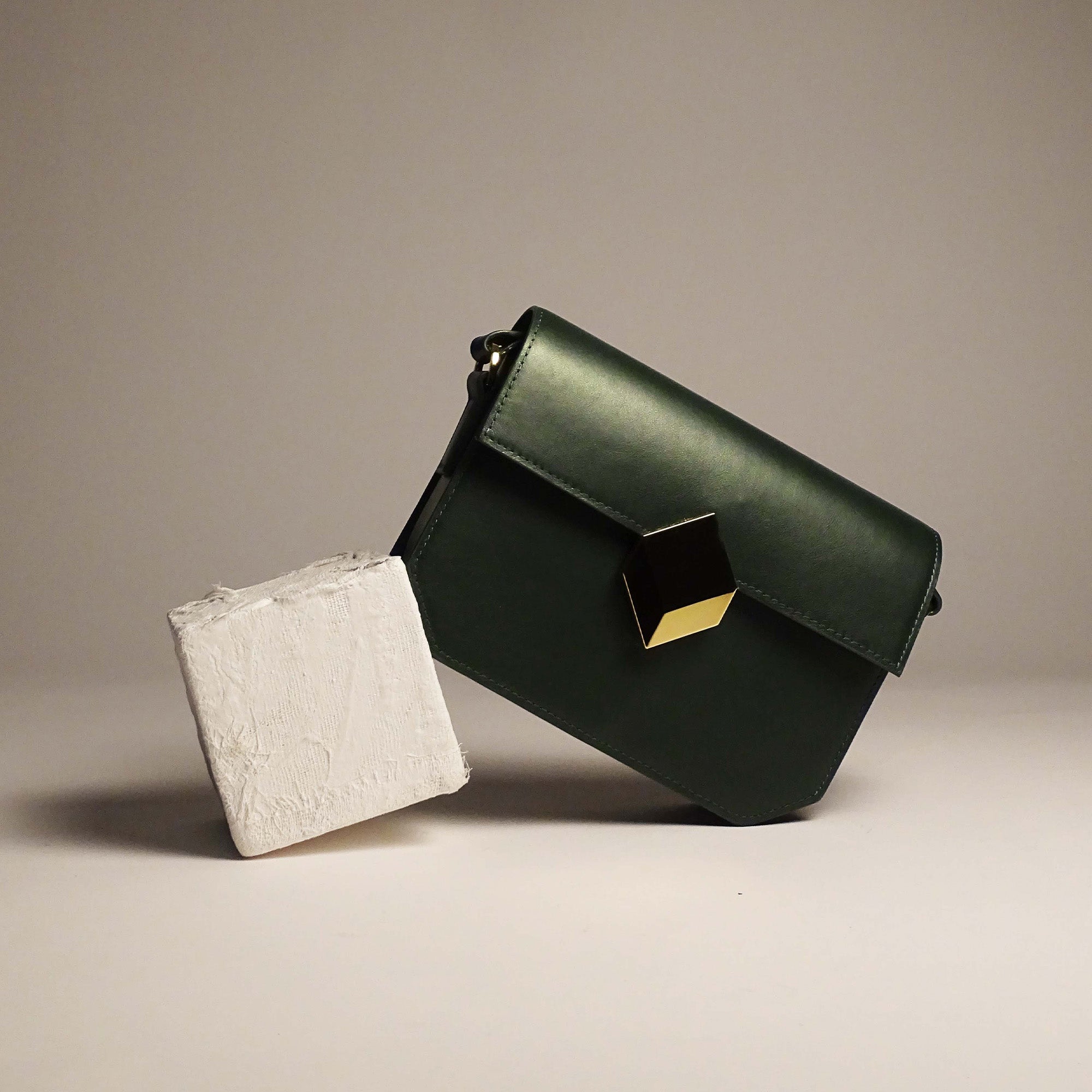 Pierre Hardy SAC À MAIN PRISM, cuir de veau vert, vue 8